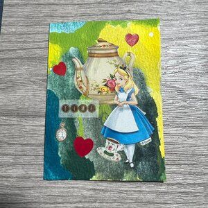 Original ACEO Art Card Alice & Teapot Disney Collage "Time"